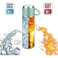 thumbnail image 4 of Vacuum Insulated Thermos Flask 500ml/17.6oz Stainless Steel Thermos Bottle with Cup for Coffee Water Drinking Bottles.(green), 4 of 5