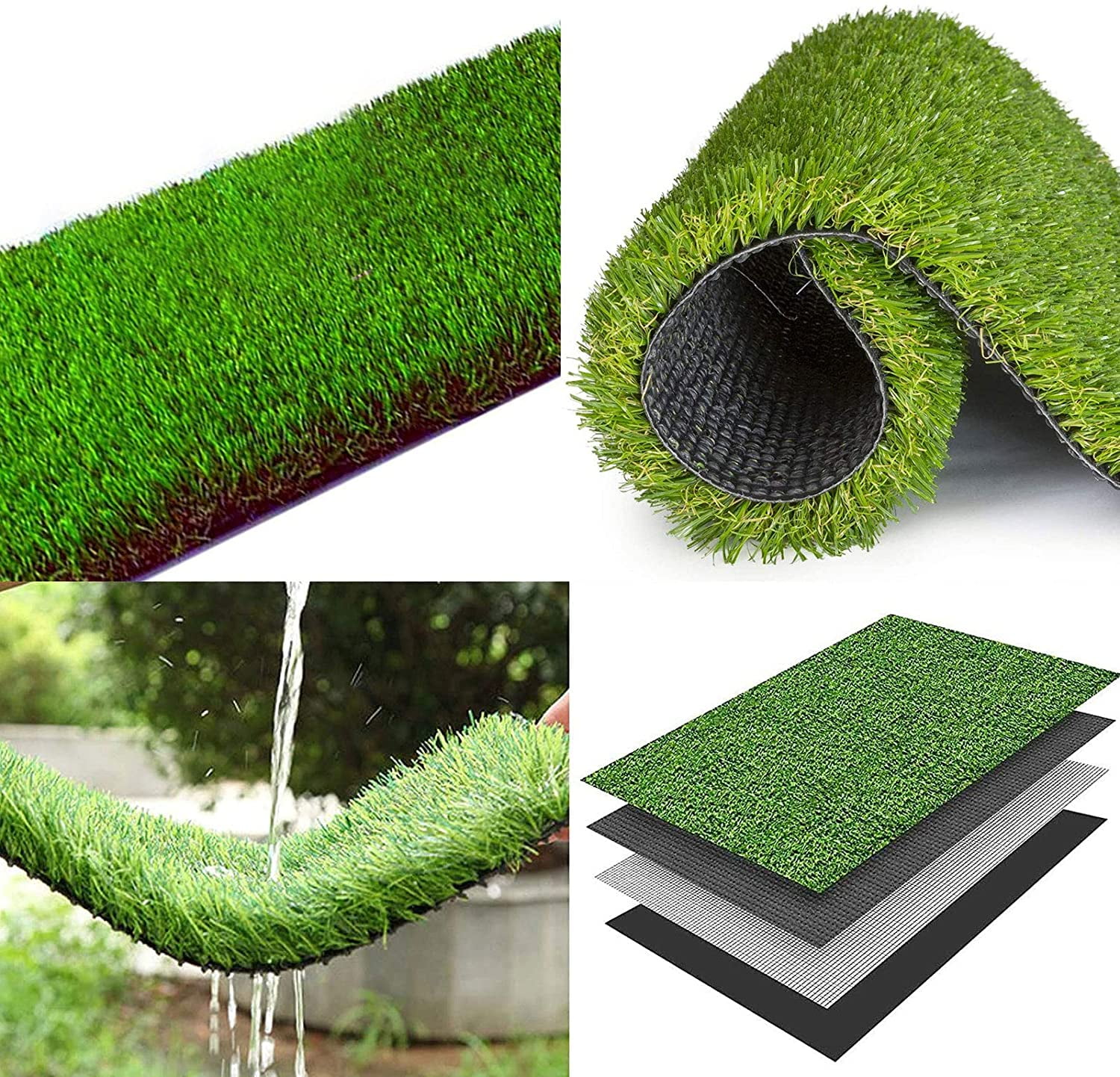 Somnr Thick Artificial Grass Pee Pad for Dogs, 3.94ft x 2.62ft, Indoor/Outdoor Potty Training Turf