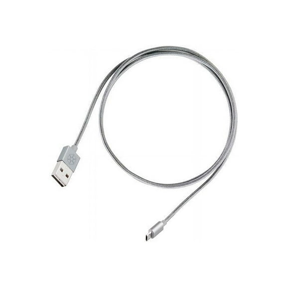 SilverStone Technology Micro USB Cable for Most Smartphones / LG / Samsung / Reversible USB-A / Reversible Micro USB-B / 1000MM - Charcoal Gray - CPU01C