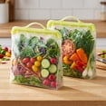 thumbnail image 5 of ITPCINC Reusable Silicone Food Storage Bags, 1 Gallon Leakproof Freezer & Microwave Safe Reusable Bags, BPA-Free Stand-Up Silicone Bags, Lemon Yellow, 3-Pack, 5 of 5