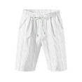 thumbnail image 3 of Glisme Mens 2 Piece Sets Summer Outfits Casual Jacquard Casual Fashion Short Sleeved Shirt And Shorts Two Piece Set Leisure Clothing Set White, 3 of 8