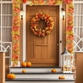 thumbnail image 7 of SHENGXINY 1PCS Fall Front Door Home Decor, Artificial Maple Leaf Garland with Sunflower & Lights,Hanging Vines for Halloween Fireplace,Wall,Kitchen ,Bedroom,Living Room 68.89in MulticolorB, 7 of 7