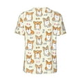 thumbnail image 2 of Daiia Cartoon Corgi Mens Baseball Jersey Button Down Shirts Short Sleeve Sports Uniforms-X-Large, 2 of 9
