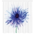 thumbnail image 3 of Ambesonne Nature Shower Curtain, Earth Cornflower, 69"Wx84"L, Navy Blue White, 3 of 5