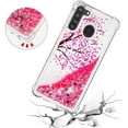 thumbnail image 5 of Compatible with Samsung Galaxy A21 Case Liquid Glitter Cute Stylish Slim TPU Silicone Quicksand Sparkle Shockproof for Women Girls Protective Case for Samsung Galaxy A21 Cherry Blossoms YB, 5 of 12