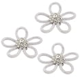 thumbnail image 4 of Shoe Brooch, Directly Attached Flower Shape Bottom Buckle Pin Cute Flower Brooch  For Clothing Matching For Daily Decoration White Mesh White Rhinestone,Pink Mesh Pink, 4 of 8