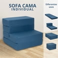 thumbnail image 2 of Sofá Cama Individual Onof SCI Plegable 2 en 1 Cama Portátil Color Azul, 2 of 5
