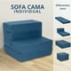 thumbnail image 2 of Sofá Cama Individual Onof SCI Plegable 2 en 1 Cama Portátil Color Azul, 2 of 5