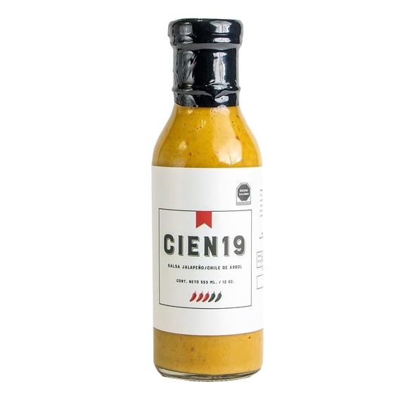 Salsa Jalapeño y Chile de Árbol Cien19 355 ml