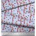 thumbnail image 2 of Soimoi Velvet Fabric Leaves,Floral & Honey Bee Insects Print Sewing Fabric Yard 58 Inch Wide, 2 of 3