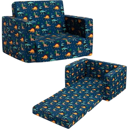 SJ LLC 2-in-1 Flip Out Soft Kids Couch, Convertible Sofa to Lounger for ...