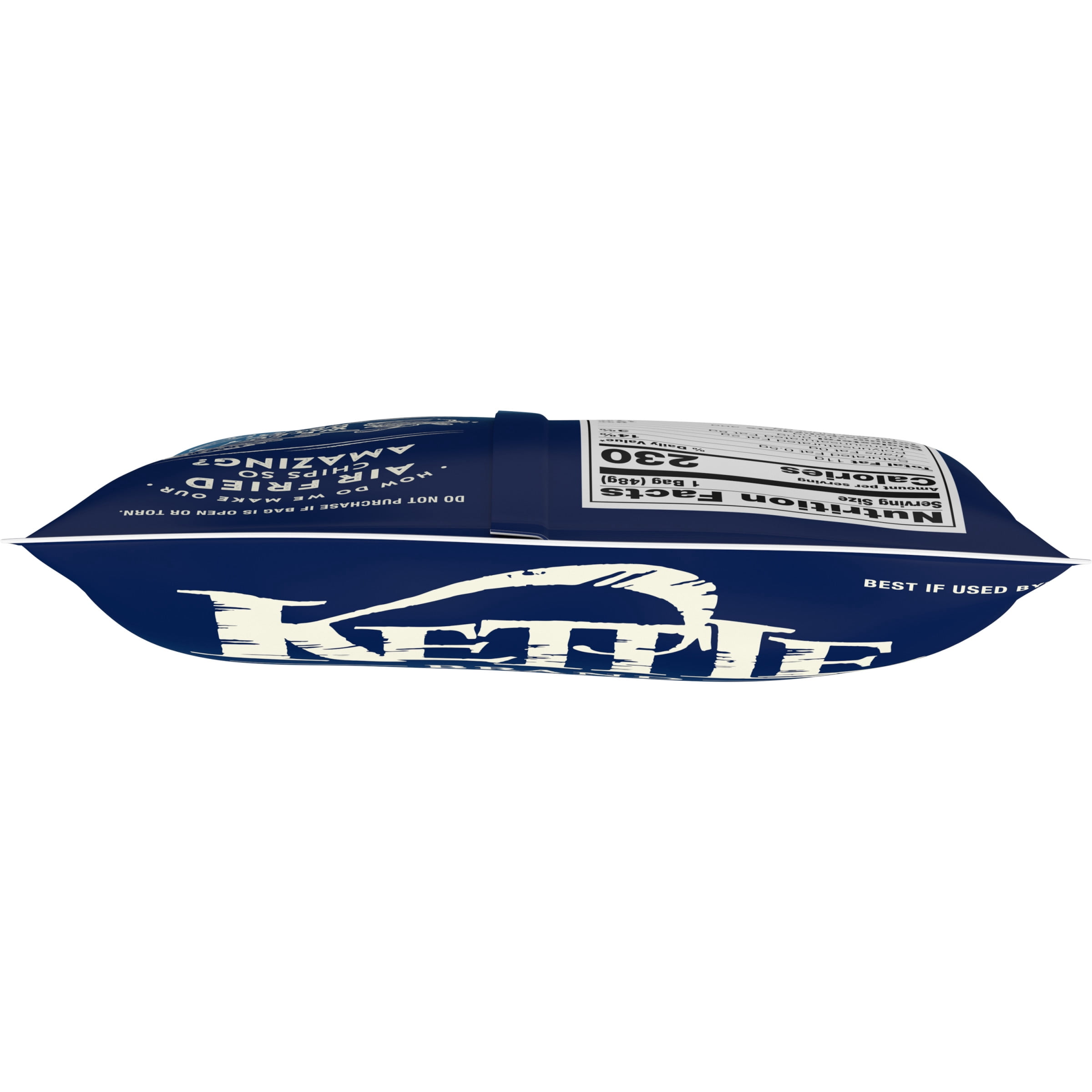 Kettle Brand Potato Chips, Air Fried Sea Salt and Vinegar Kettle Chips, 1.7 Oz Snack Bag