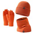 thumbnail image 5 of comerut Winter Beanie Hat with Gloves Scarf Set Solid Color Soft Elastic Ultra-Thick Windproof Knitted Hat Neck Warmer Gloves, 5 of 8