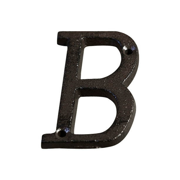 Aleación de Hierro Forjado Diy Casa Letra Y Número Conjunto, 26 Letras Inglesas con Tornillos para la Decoración de la Tienda de Jardín Al Aire Libre, Estilo Industrial Retro Números de la Casa Person