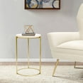 thumbnail image 6 of Pasargad Home Carina Round Side Table, Stainless Steel Frame with Marble Top, 6 of 6