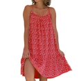 thumbnail image 1 of Vestido camisola con estampado floral Vestido sin mangas de verano Vestido con tirantes que combina con todo con cuello en U, 1 of 4