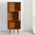 thumbnail image 2 of BALANBO 3-Tier Corner Bookshelf, Corner Shelf, 71.5" Tall Bookcase for Living Room Home Office, 2 of 7