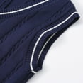 thumbnail image 5 of Coerni Boys Sweater Vest Cable Knit V-Neck Knitted Uniform Toddler Kids Girls Clothes Dress Vest V Neck Cute Tank Tops, 5 of 8