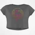 thumbnail image 1 of Retro 80s Neon Sign Flamingo Sunset Junior Boxy Crop top T Shirt, 1 of 1
