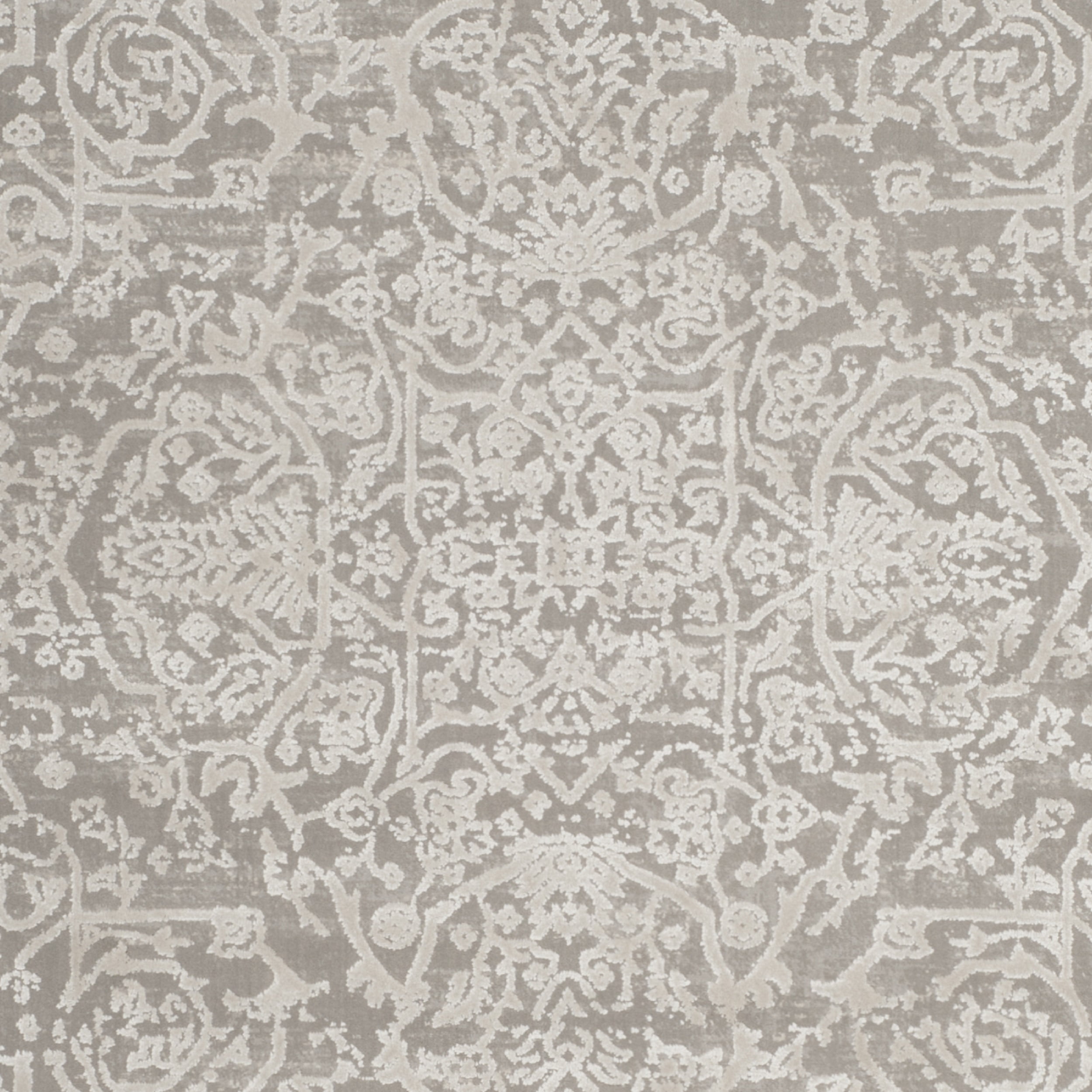 SAFAVIEH Princeton Xavier Floral Bordered Area Rug, Grey/Beige, 4' x 6'