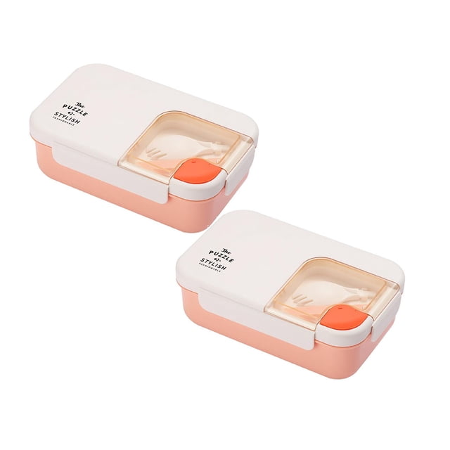 Oleegame 2PC Kids Snack Boxes For School Bento Lunch Box Reusable 3 Compartment Food Container For School Work Travel Student Lunch Box Bento Box
