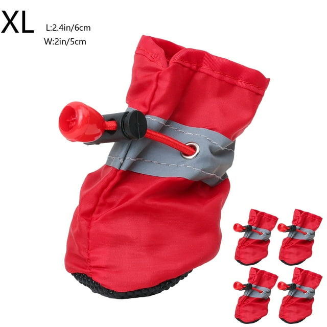 Meitianfacai Winter Savings Clearance Deals Dog Shoes For Small Dogs Dog Shoes Paw Protector With Reflective Straps Non Slip And Water Proof Dog Booties Puppies 4 Pcs