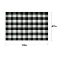 thumbnail image 6 of Black and White Outdoor Porch Rug, Cotton Indoor Plaid Rug, Washable Doormat for Entryway, 47"x70", 6 of 7