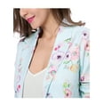 thumbnail image 6 of DARING DIVA Women's Elegant Notched Lapel Floral Print Blazer XS Blue-Floral, 6 of 6