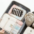 thumbnail image 4 of Striped Makeup Bag PU Toiletry Bag Multifunctional Travel Bag Waterproof Storage bag, 4 of 5