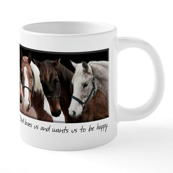 CafePress - Horses - 20 Oz White Ceramic Mega Mug
