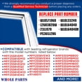 thumbnail image 3 of Whole Parts Refrigerator Freezer Door Gasket, White Color, Part# W10443319 - Replacement & Compatible with Some Amana, Jenn Air, Kelvinator, Kitchen Aid, Maytag and Whirlpool Refrigerators, 3 of 8