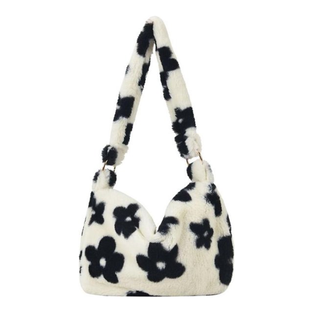 Bolso Axila Mujer Impresión Hombro Felpa Casual Gran Capacidad S