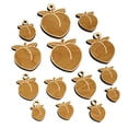 thumbnail image 1 of Plump Peach Solid Wood Mini Charms Shapes DIY Craft Jewelry - With Hole - 25mm (7pcs), 1 of 7