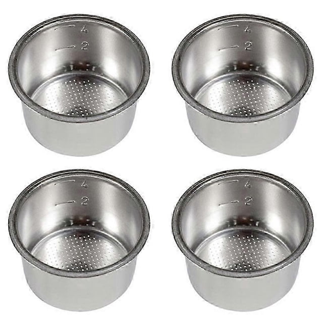4Pcs 51Mm Pressureless Filter Basket 4-Cup Coffee Filter Cup Coffee Products Kitchen Accessories