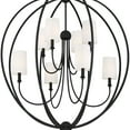 thumbnail image 4 of Crystorama Lighting - Sylvan - Eight Light 2-Tier Chandelier with Silk Fabric, 4 of 6
