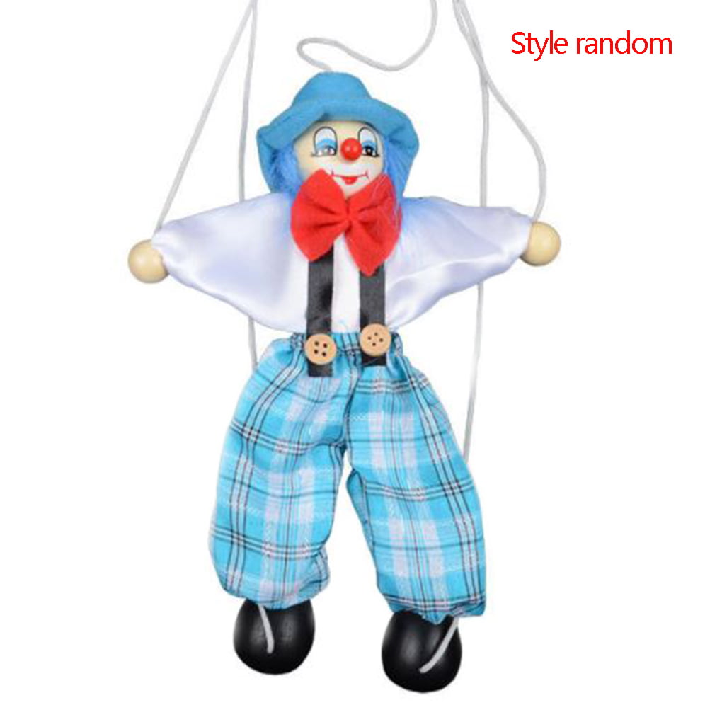 Clown STRING PUPPET 8" MARIONETTE Asst Designs 17” Overall NEW IN PACKAGE 