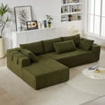 thumbnail image 2 of CKEASEAN 108" Modular Upholstered Boneless Sofa Couch, Deep Seat Sectional Couch with L-Shape Chaise & 6 Pillows, No Assembly Required, Comfy Cloud Chenille Compression Sofa for Living Room/Bedroom, 2 of 22
