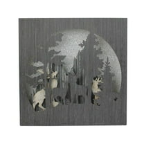 13.75 in. Glittered Winter Woodland Deer Christmas Shadow Box Table Decoration