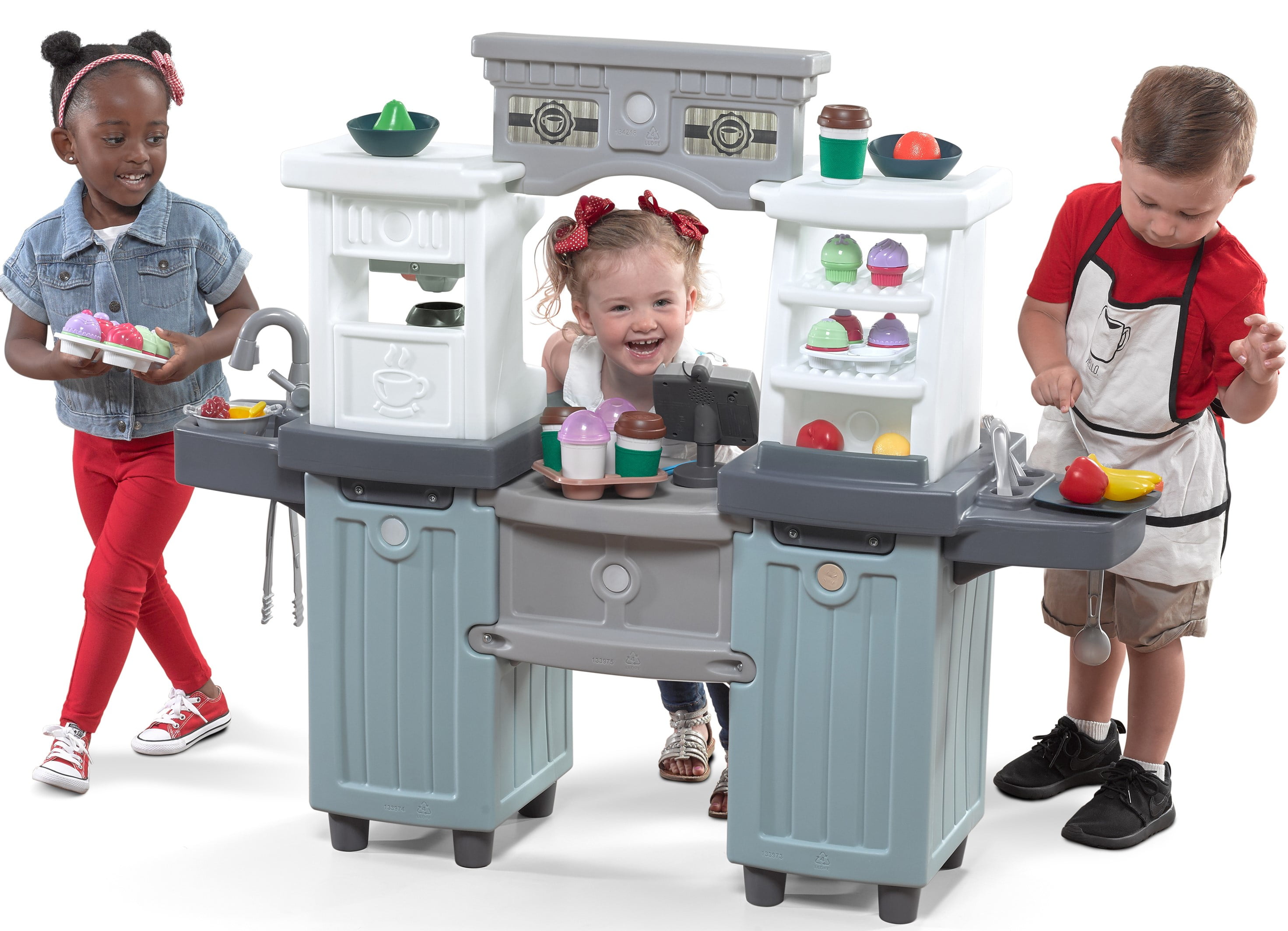 step2 coffee time play kitchen set with toy coffee maker