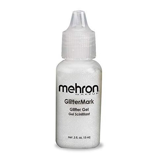 Maquillaje Gel de Purpurina Glittermark 0.5 oz Cristal Blanco Mehron