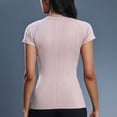 thumbnail image 3 of Uootdi Hauts à Manches Courtes pour Femmes Col Rond Sans Couture Tricot Compression Ajusté Doux Respirant Chemises Décontractées de Sport Cadeau, 3 of 9