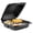 Black / 28 oz, variant on Thermo Tek 28 oz Black Mineral-Filled Plastic Clamshell Container - 3 Compartments - 8" x 8" x 3" - 100 count box