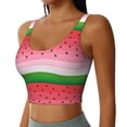 thumbnail image 2 of KLL Watermelon for Workout Tank Tops for Women,U Back Fitness Top Built in Shelf Bras Padded Fit for Yoga Gym-Large, 2 of 8