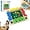 Colorful, variant on Shut The Box Game, Shut The Box-Wooden Dice Board Game, Four-Sided Flip Card Game Toys, Upgraded Wooden Dice Games for 2-4 Players, Improves Mathematical Skills, for Classroom, Home (Green)