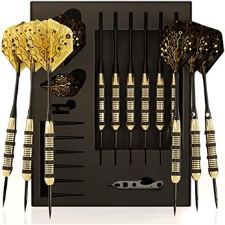 Harrows Wolfram Infinity 97% Tungsten Steel Tip Darts Set – Includes Supergrip Fusion Shafts & Prime Flights (23g)