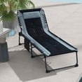 thumbnail image 2 of Outsunny Folding Chaise Lounge, Padded Reclining Tanning Chair, Black, 2 of 10
