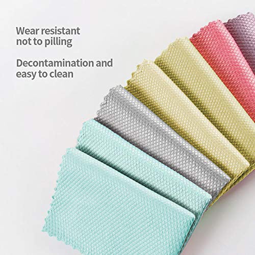 5Pcs Special Fish Scale Wipes Rag For Glass Cup Clean Cloths Housework Cleaning.