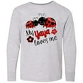 thumbnail image 3 of Inktastic My Yaya Loves Me with Cute Ladybugs Long Sleeve Youth T-Shirt, 3 of 5
