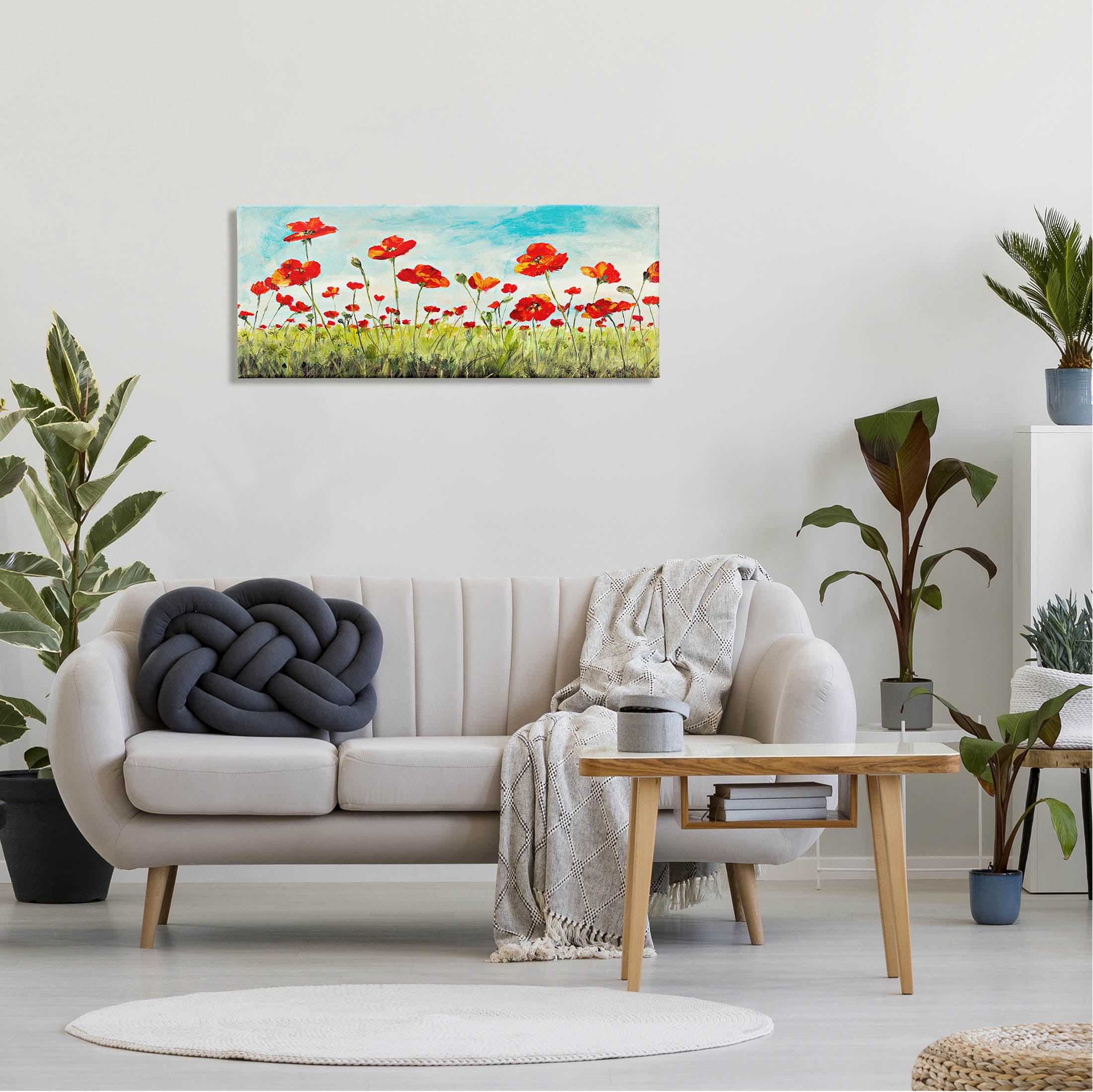 Stupell Industries Bright Red Poppies Meadow Painting Gallery Wrapped Canvas Print Wall Art, Design by Julie DeRice