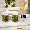 thumbnail image 4 of Yayeee 4 Pack Qtip Holder Bathroom Cotton Swab Canister with Lid Clear Dispenser Set, Yellow Flowers, 4 of 6